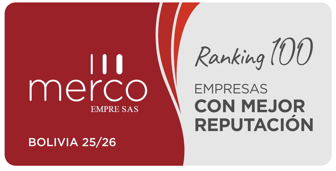 Mercor Empresas Bolivia 2025–2026, Ranking 100 empresas con mejor reputación